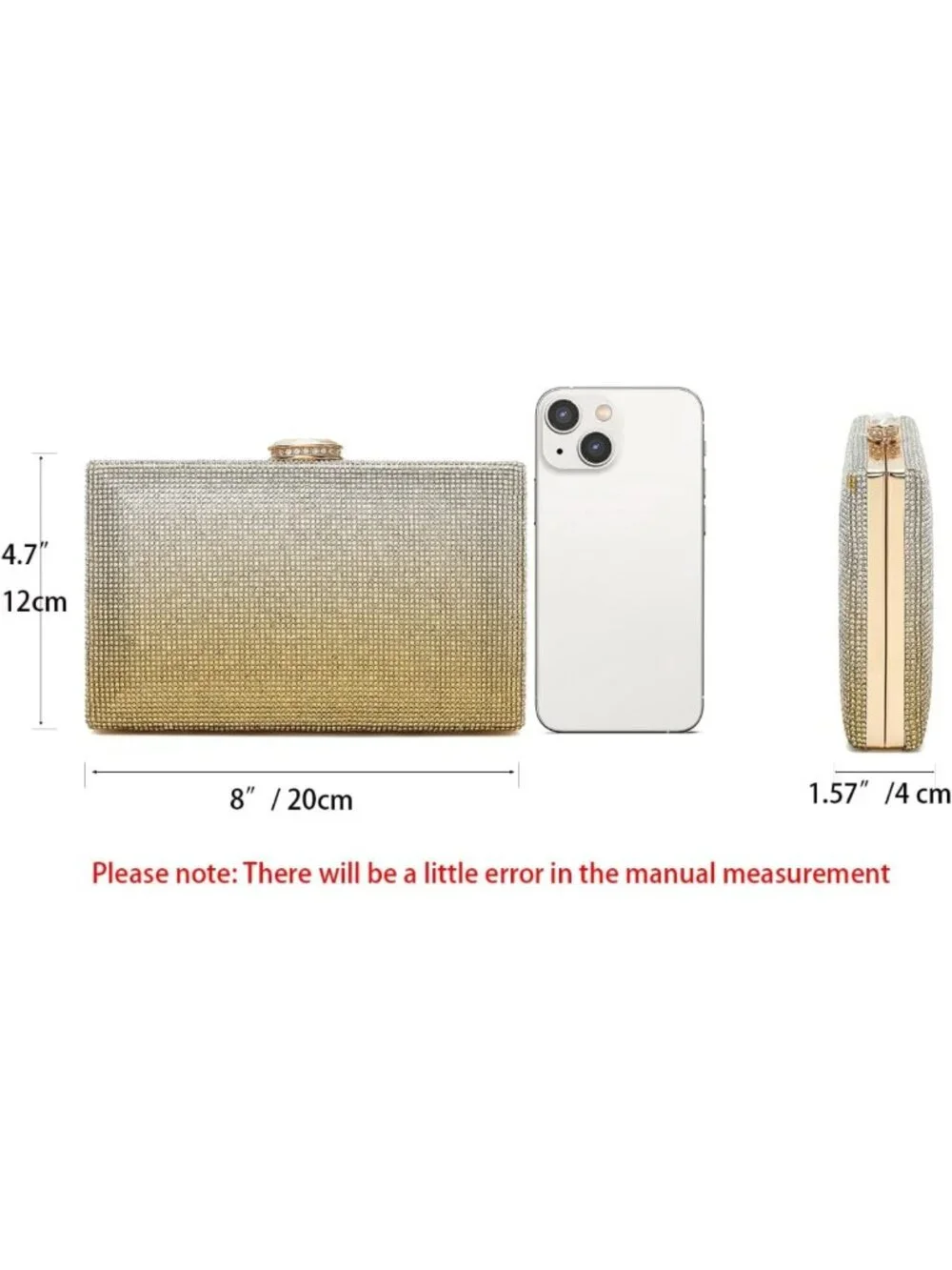 Rhinestone Clutch Purse | Crystal Evening Bag for Weddings, Prom & Parties